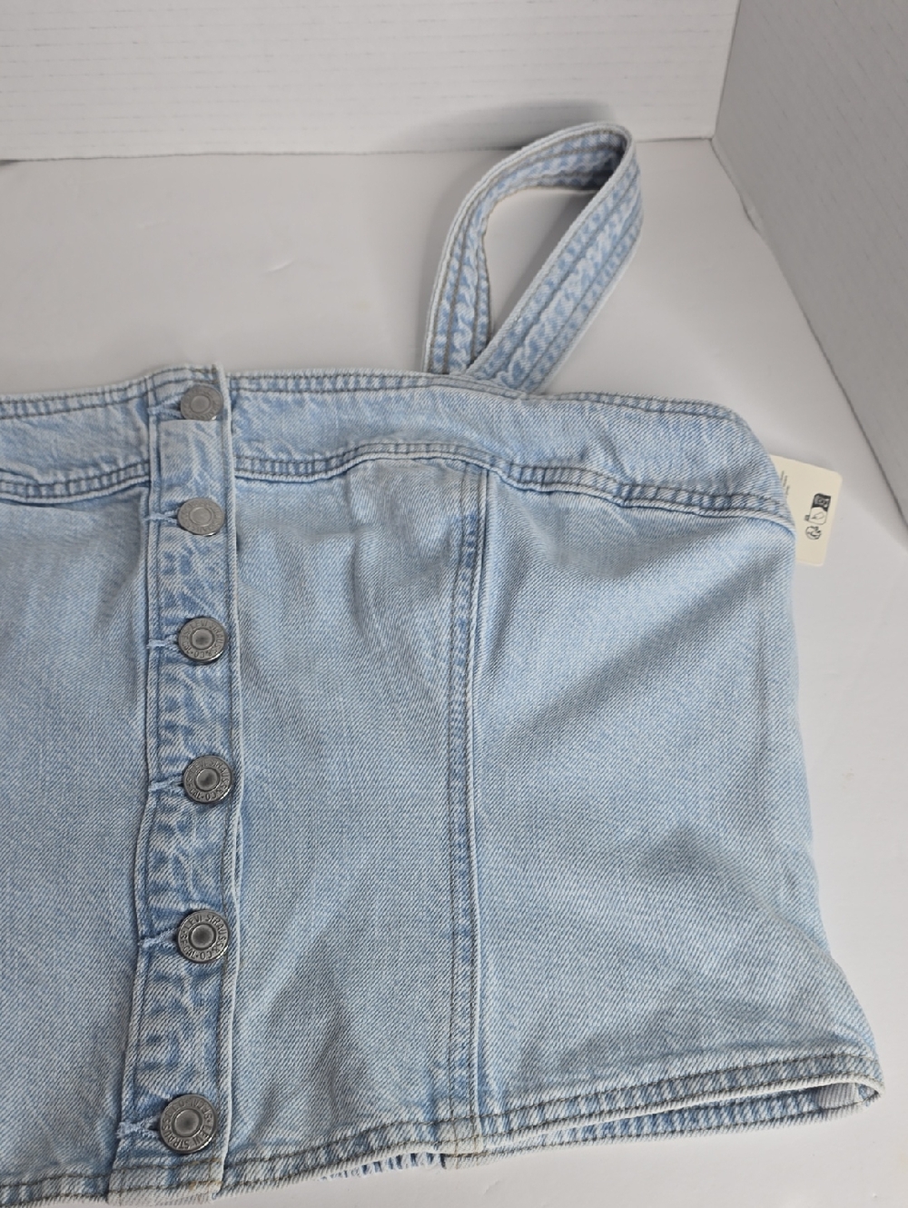 Levi's Women's Drea Tank Denim Top Large - Picture 5 of 10